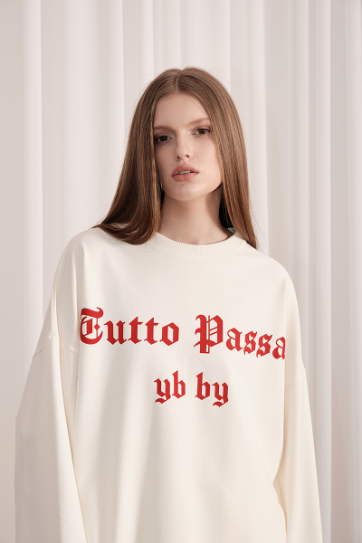 Лонгслив Tutto Passa Yana Besfamilnaya, цвет: белый T37-bsc-2 купить онлайн