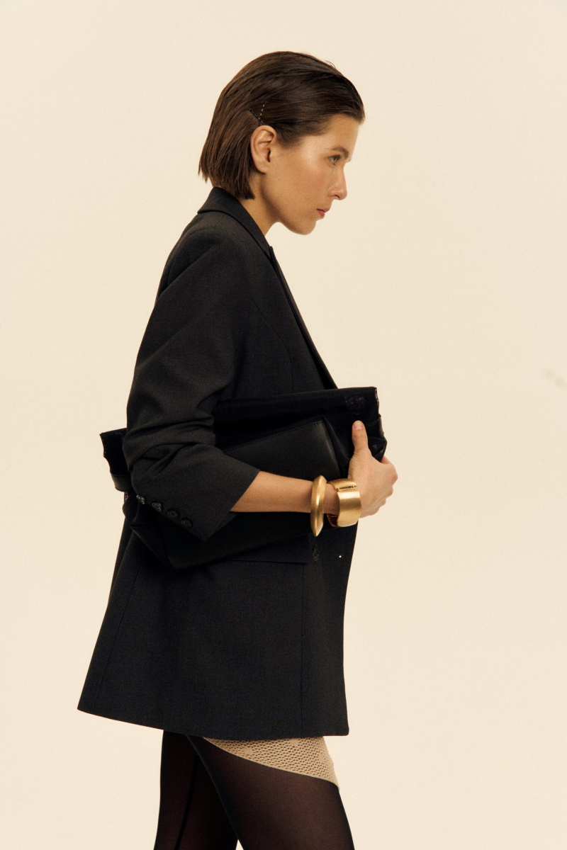 Жакет двубортный приталенный SAGAS, цвет: серый, 250018 купить онлайн