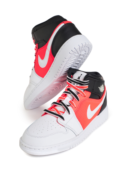 Кроссовки подростковые Jordan 1 Mid SE "Infared" GS NKDADDYS SNEAKERS, цвет: Чёрный FB4417-016 купить онлайн