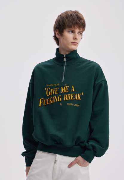 Свитшот на молнии с принтом