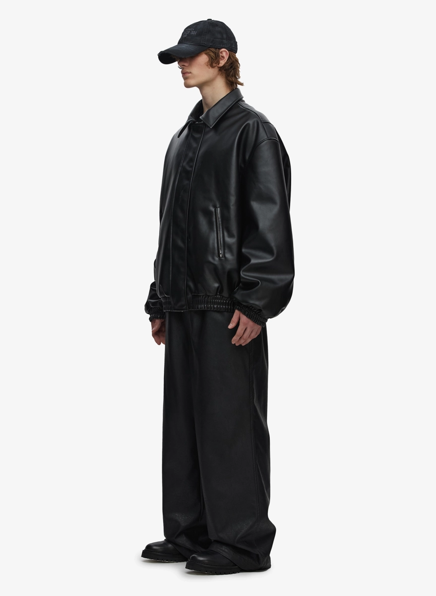 Бомбер кожаный FW2425 FABLE, цвет: Черный, BMBRLTH-FBL-FW2425-BLCK со скидкой купить онлайн