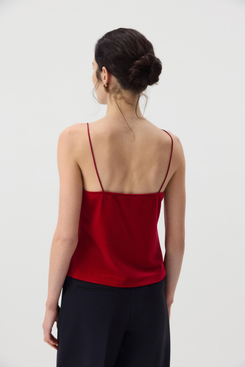 Топ из бархата Charmstore, цвет: алый, 102-49342-441 купить онлайн