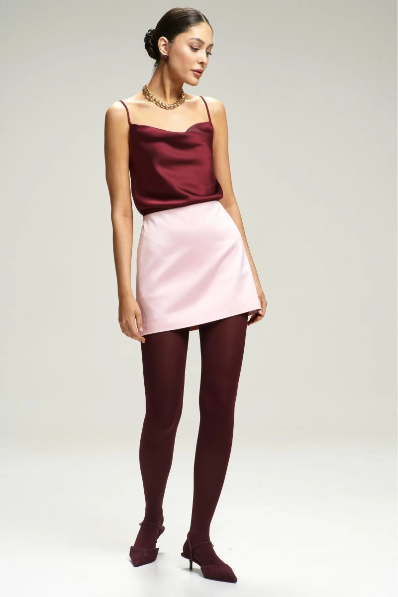 Юбка-мини атласная Pink Erist store, цвет: розовый, НФ-00002946 купить онлайн