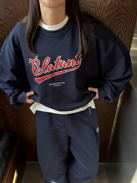 Свитшот с принтом TRES, цвет: темно-синий, НФ-00002771 купить онлайн