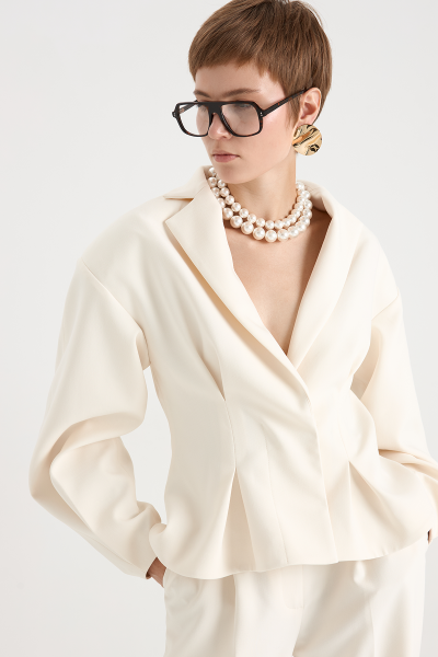 Жакет с талиевыми вытачками MIA AIM, цвет: молочный, MIA545 купить онлайн