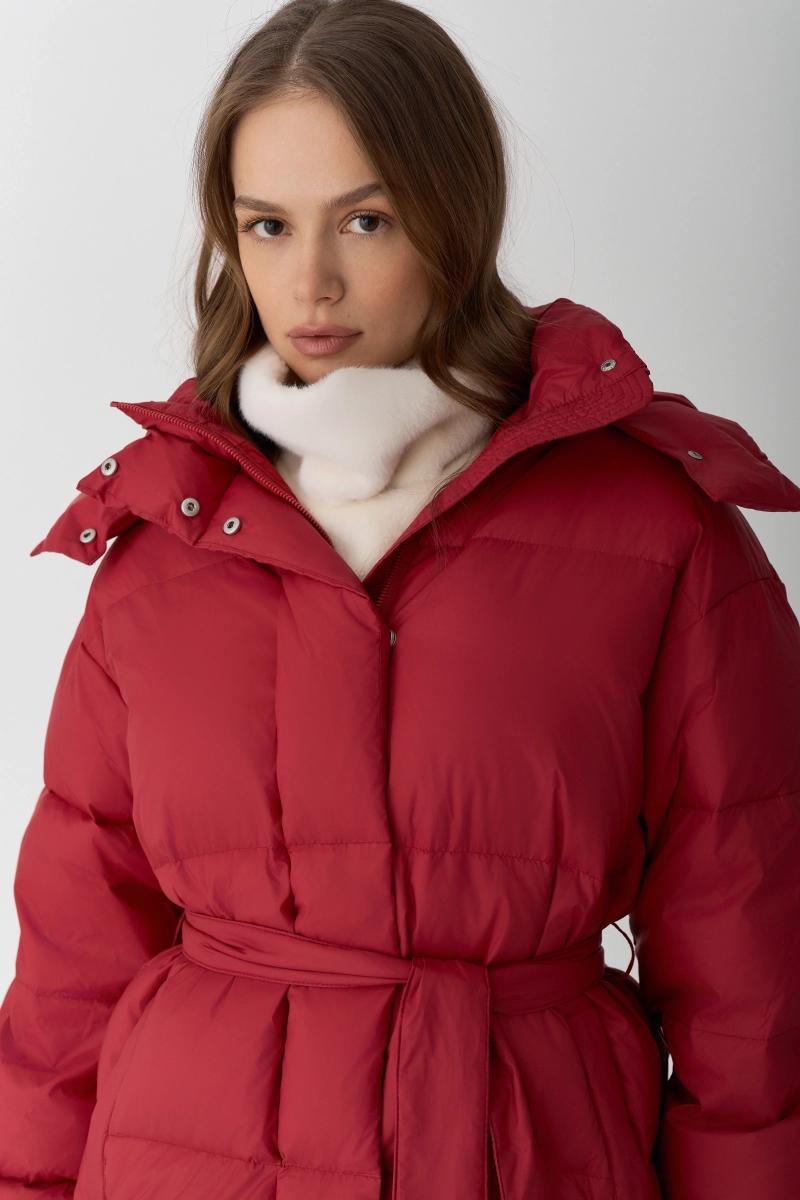 Куртка с наполнителем из пуха и пера Ricoco, цвет: красный, 5008/5 купить онлайн