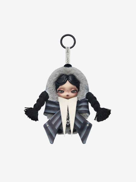 Брелок SKULLPANDA х WEDNESDAY PLUSH (Nevermore Academy Uniform Version)