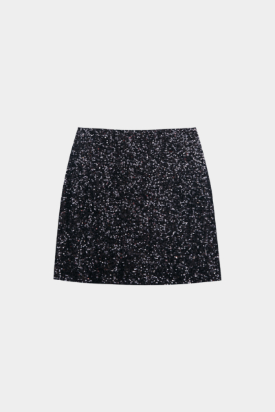 Юбка мини с пайетками