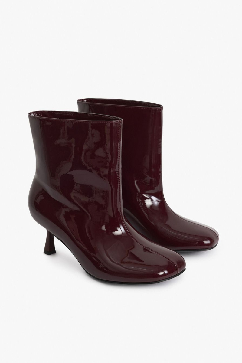 Ботильоны из лаковой экокожи Lera Nena, цвет: Бордовый LNU.302.18094.330 купить онлайн