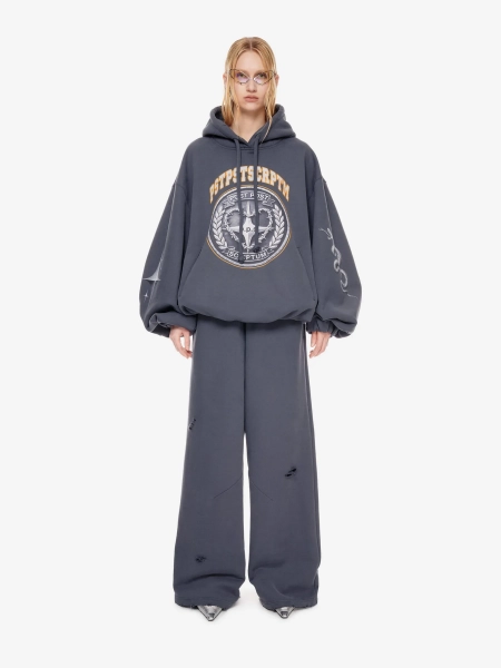 Худи с принтом POST POST SCRIPTUM, цвет: серый,  купить онлайн