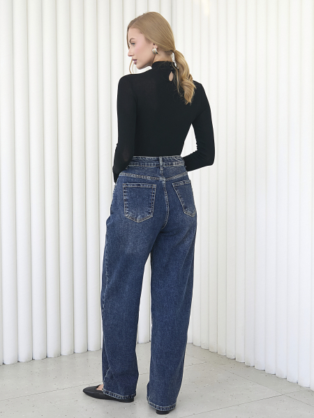 Джинсы-баллон I.B.W., цвет: джинсовая, синий, TR036 купить онлайн