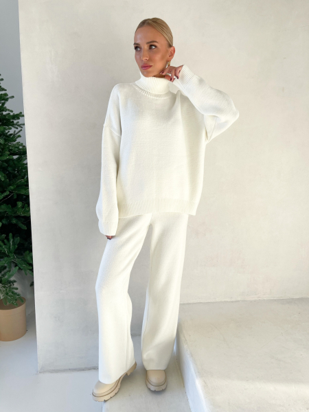 Костюм: свитер с брюками I.B.W., цвет: молочный, KJ131 купить онлайн