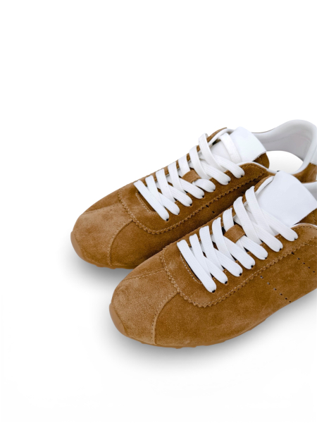 Кеды из натуральной замши GRANDERA, цвет: коричневый  купить онлайн