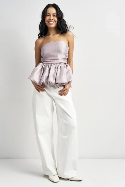 Топ-корсет с баской из органзы Erist store, цвет: сиреневый, НФ-00003440 купить онлайн