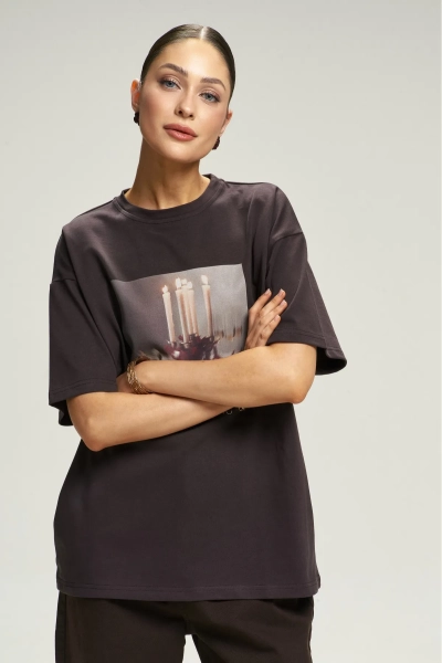 Футболка Private Evening Brown Erist store, цвет: коричневый, НФ-00002912 купить онлайн