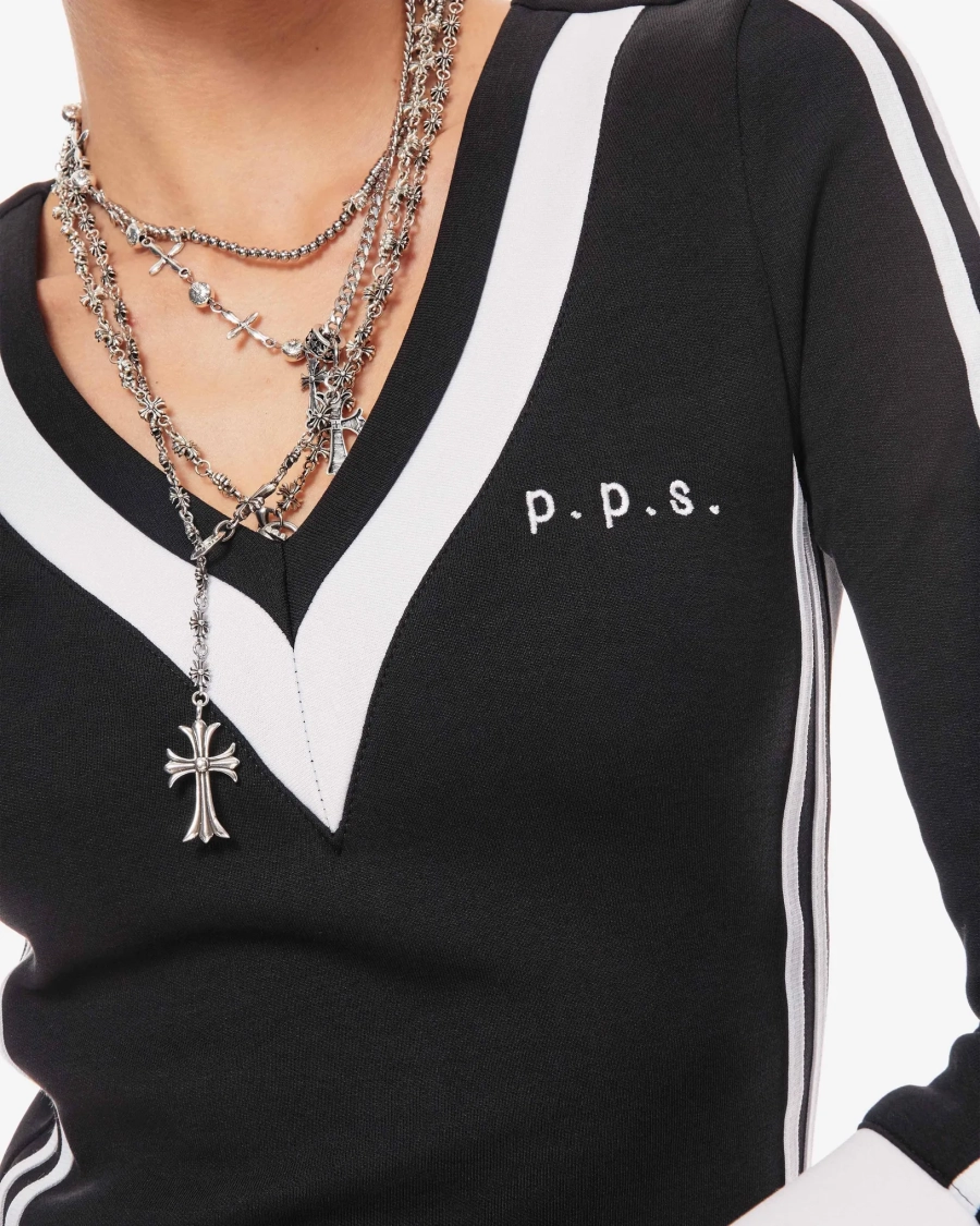 Платье с лампасами p.p.s., цвет: Черный, P_0937.00.00.BLK купить онлайн