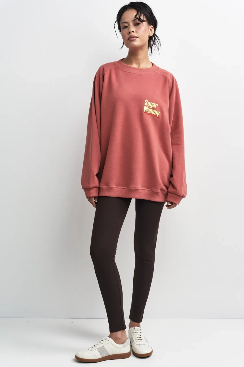 Свитшот винтажный Erist store, цвет: терракотовый, НФ-00003405 купить онлайн