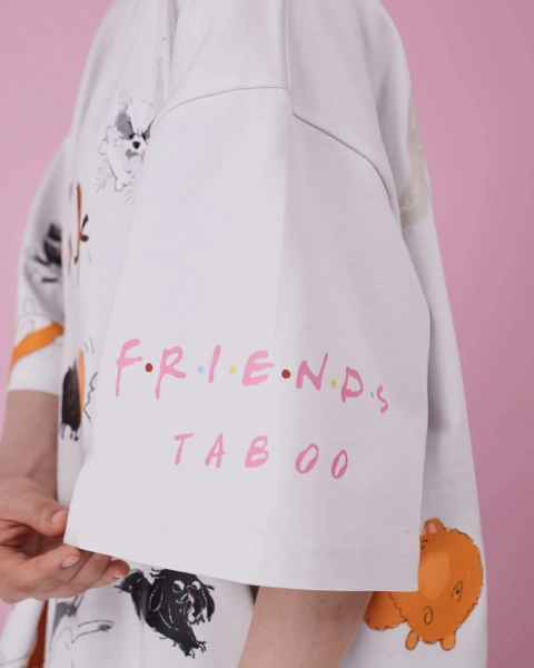 Футболка «Taboo friends» TABOO, цвет: белый, TH70dogs купить онлайн