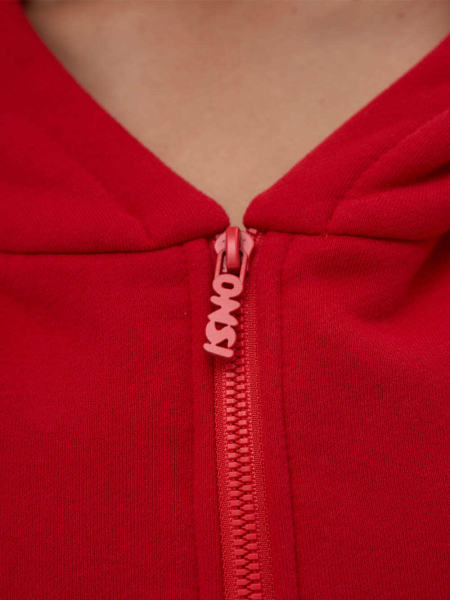 Crop Худи утепленное с кулиской ONSI, цвет: RED,  купить онлайн