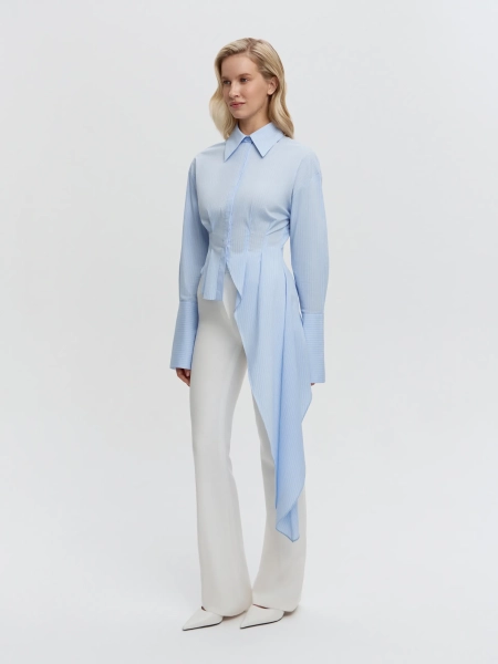 Рубашка с асимметричным кроем ANNA PEKUN, цвет: голубой, 31.2630.601 купить онлайн