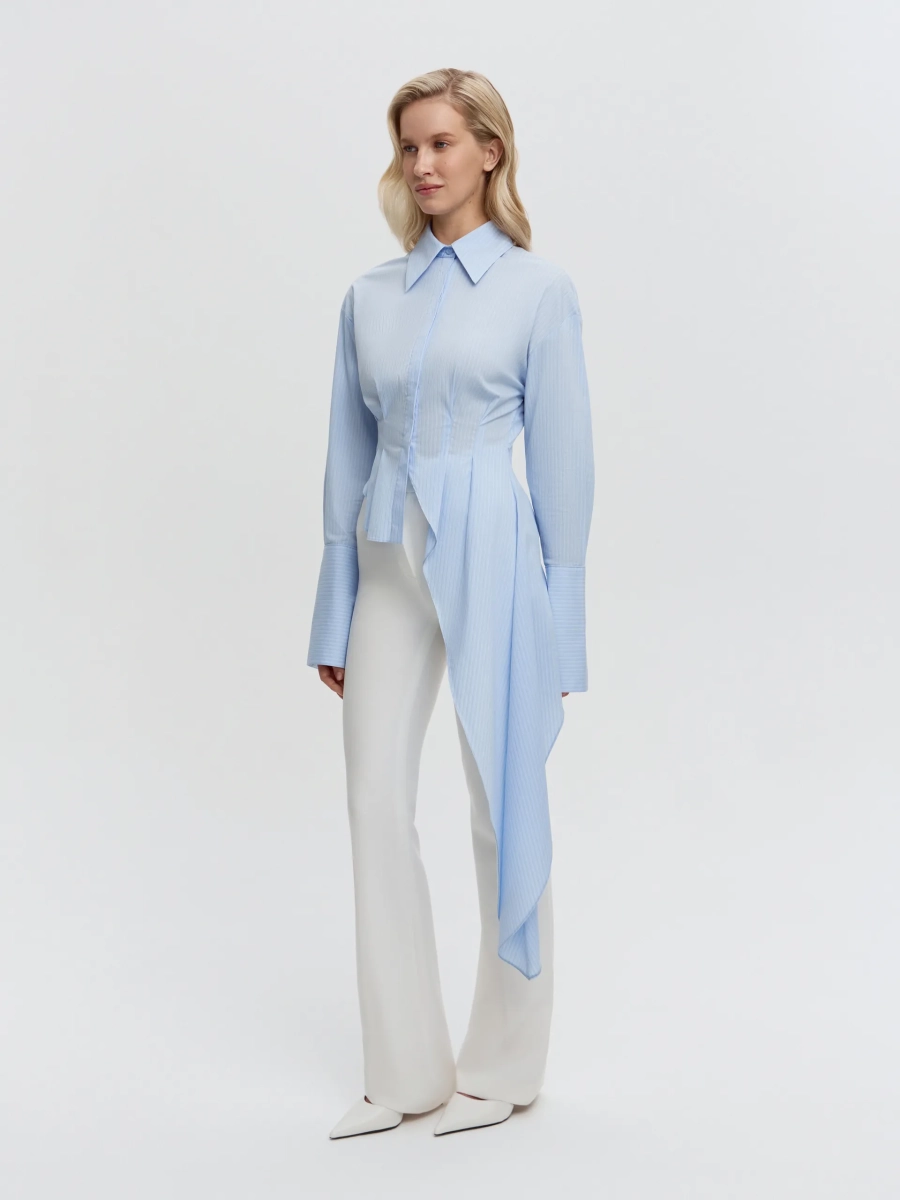 Рубашка с асимметричным кроем ANNA PEKUN, цвет: голубой, 31.2630.601 купить онлайн