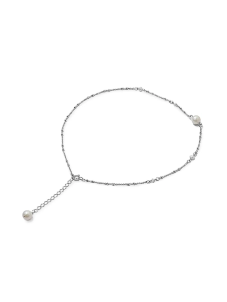 Серебряное колье-чокер "Base pearl" обновленное SBLESKOM, цвет: серебро, 11956 купить онлайн