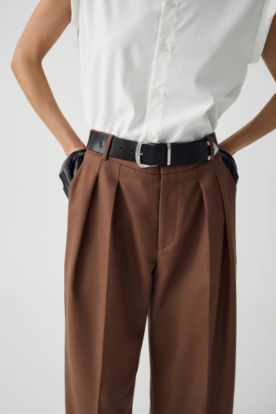 Кюлоты из шерсти Shtripling, цвет: коричневый, SHPNT008BRN купить онлайн