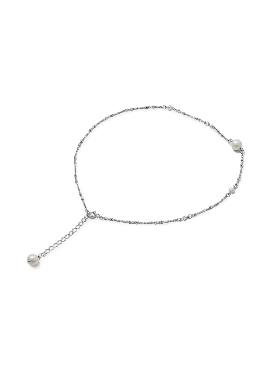 Серебряное колье-чокер "Base pearl" обновленное SBLESKOM, цвет: серебро, 11956 купить онлайн
