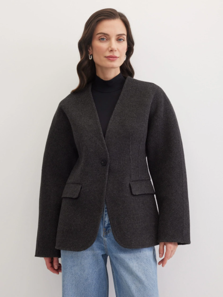 Приталенный жакет из шерсти