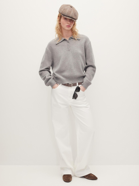 Шерстяной джемпер-поло Chaika, цвет: Светло-серый, AW25KJ04-111 купить онлайн