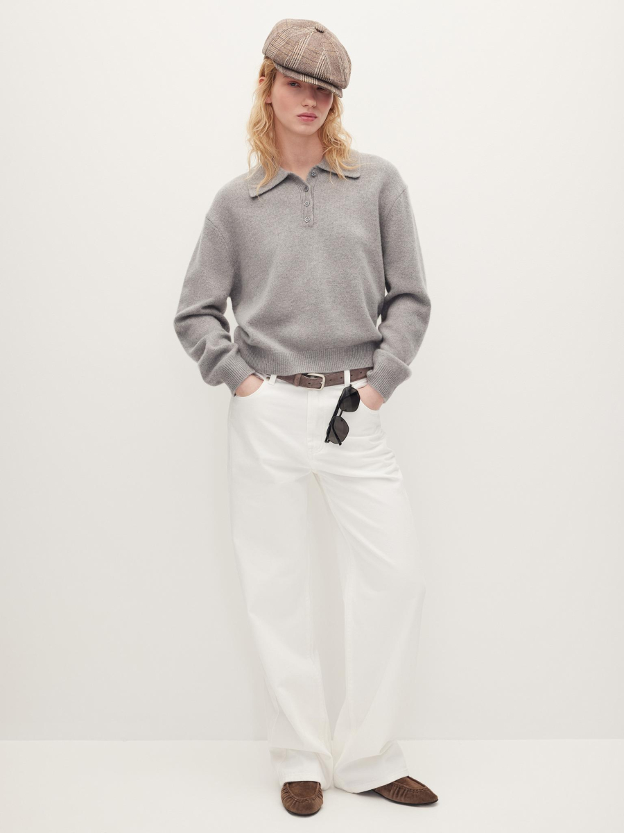 Шерстяной джемпер-поло Chaika, цвет: Светло-серый, AW25KJ04-111 купить онлайн