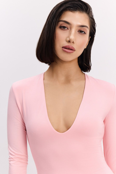 Боди из смесовой вискозы TOPTOP, цвет: розовый, TT.023.16908.300 купить онлайн