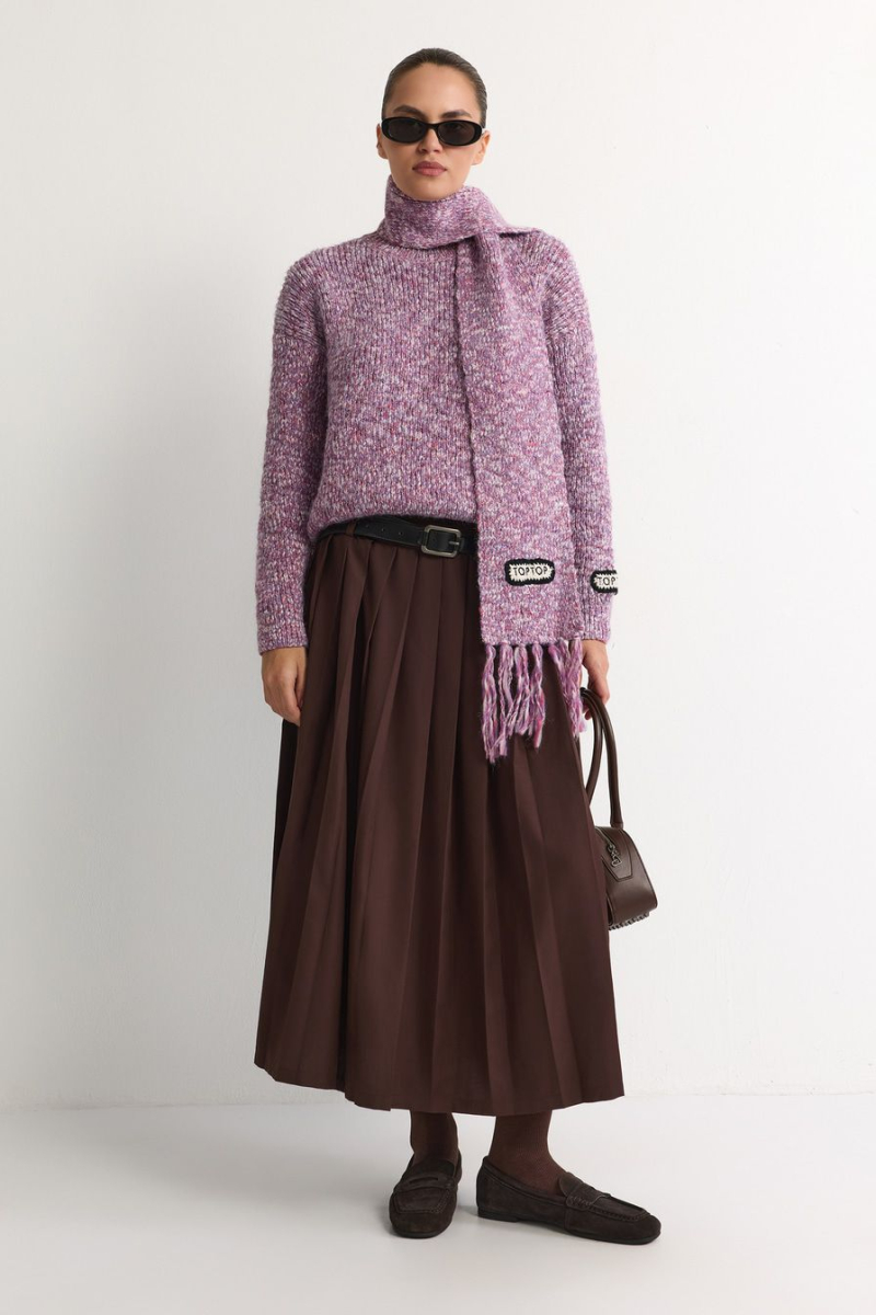 Джемпер из переработанного полиэстера TOPTOP, цвет: розовый с принтом, TT.050.18257.301 купить онлайн