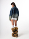 Куртка Cafe racer jacket denim U NAIPACHE, цвет: синий,  купить онлайн