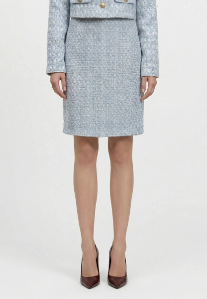 Юбка из твида REFERT, цвет: голубой, 07-4216/1-2511 купить онлайн