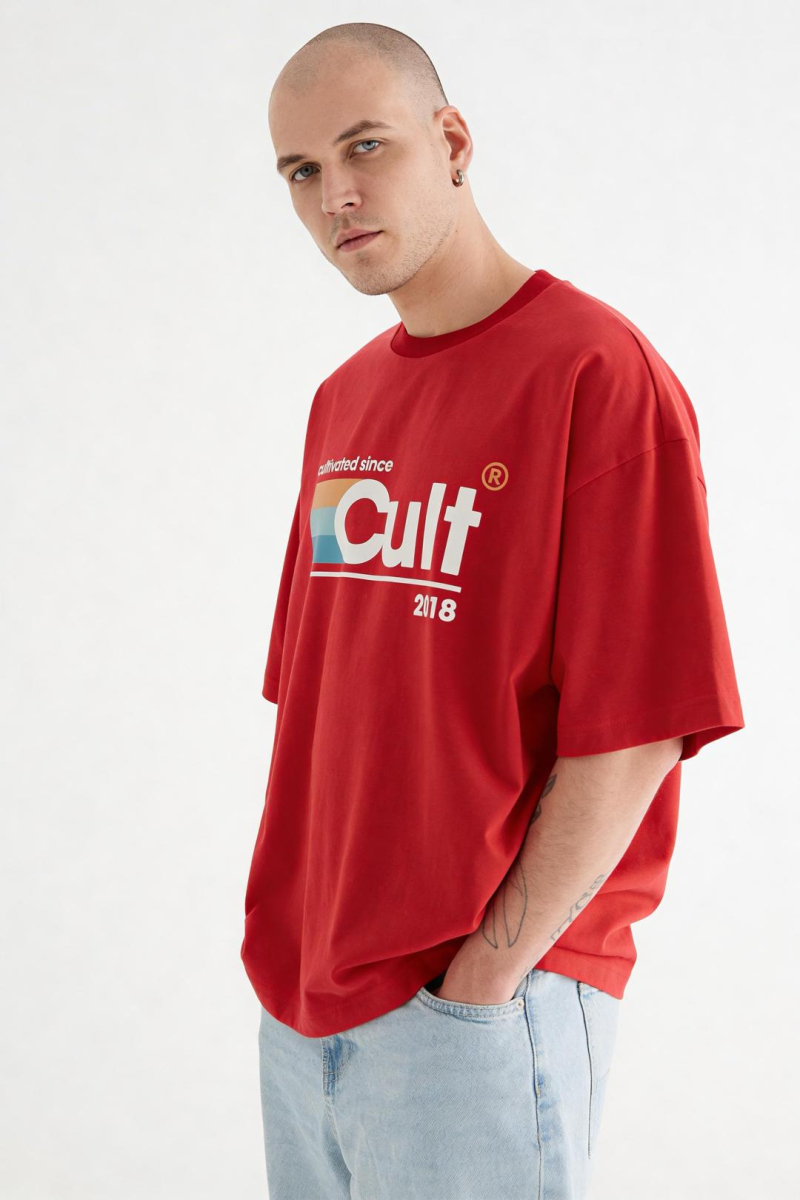 Футболка «Ретро» CULTBASE, цвет: красный,  купить онлайн