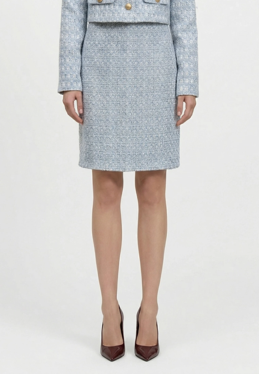 Юбка из твида REFERT, цвет: голубой, 07-4216/1-2511 купить онлайн