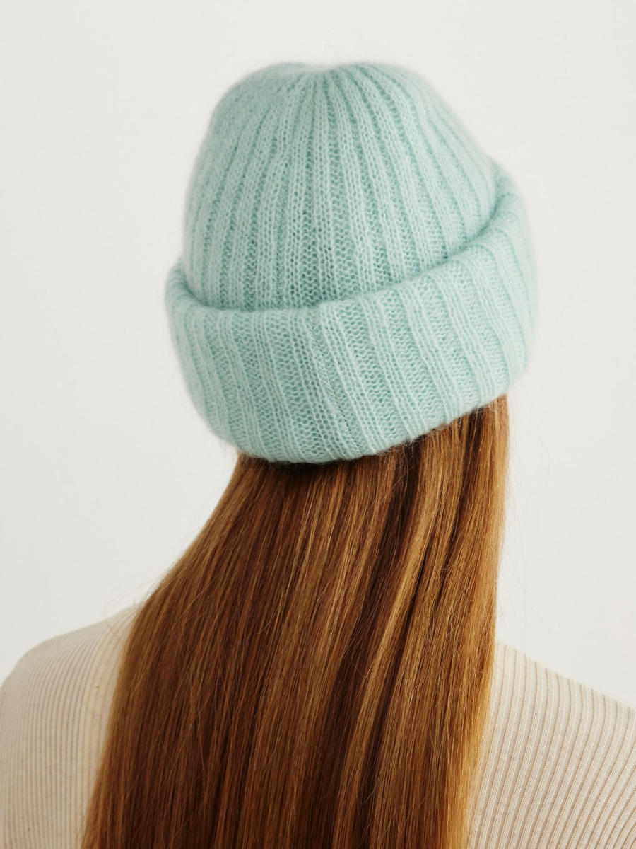 Шапка из объёмной пряжи Chaika, цвет: бирюзовый SH-135 купить онлайн