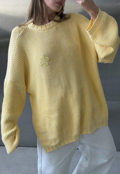 Джемпер с открытой спиной Label .B, цвет: Желтый Kn.01.34LY | новая ресейл коллекция купить онлайн