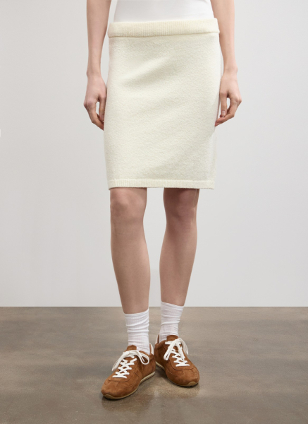 Юбка фактурной вязки из хлопка