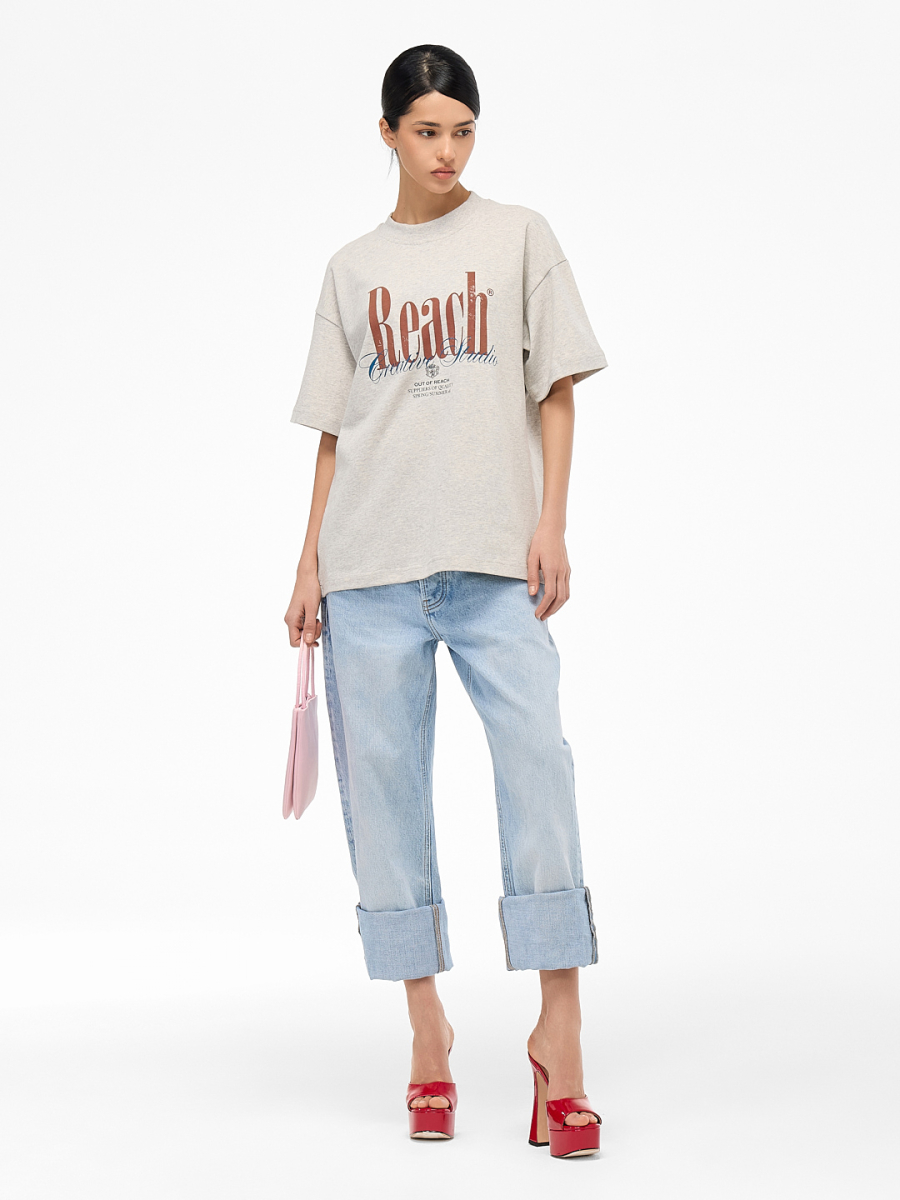 Футболка "Винтаж" FRHT&OUT OF REACH, цвет: серебристый меланж, TSVNTGSLVMLG купить онлайн