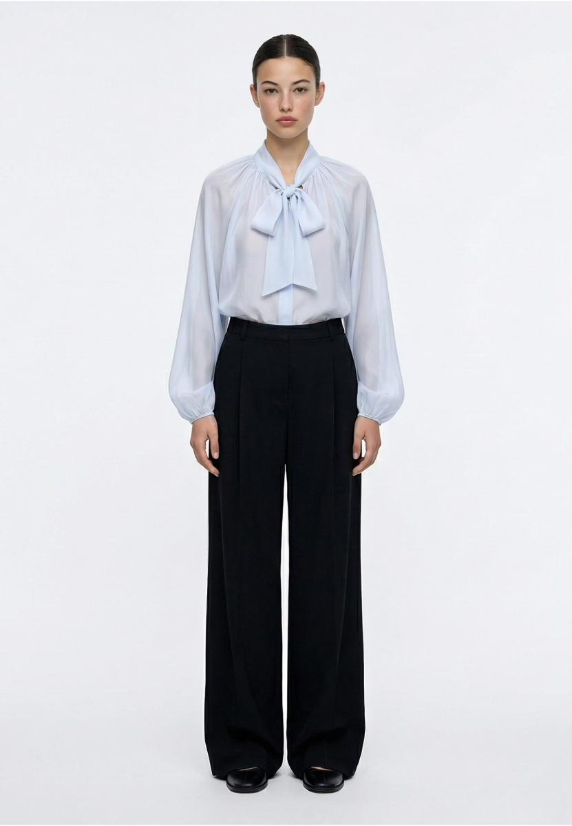 Брюки из костюмной ткани со складками REFERT, цвет: Черный, 09-3582/9-2511 купить онлайн