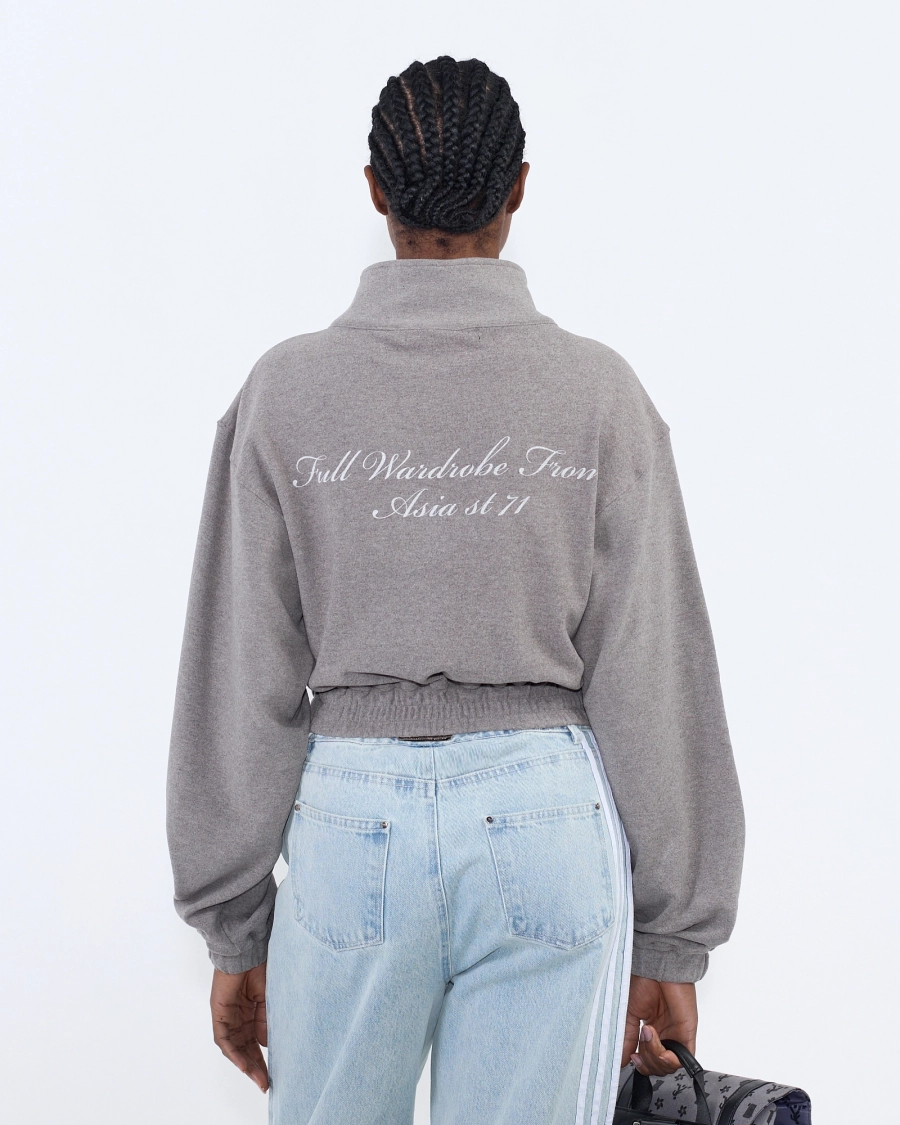 Анорак укороченной посадки ASIA ST 71, цвет: серый, Ast71.anorak-angels-crop-grey купить онлайн