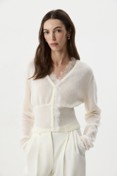 Кардиган с кружевом