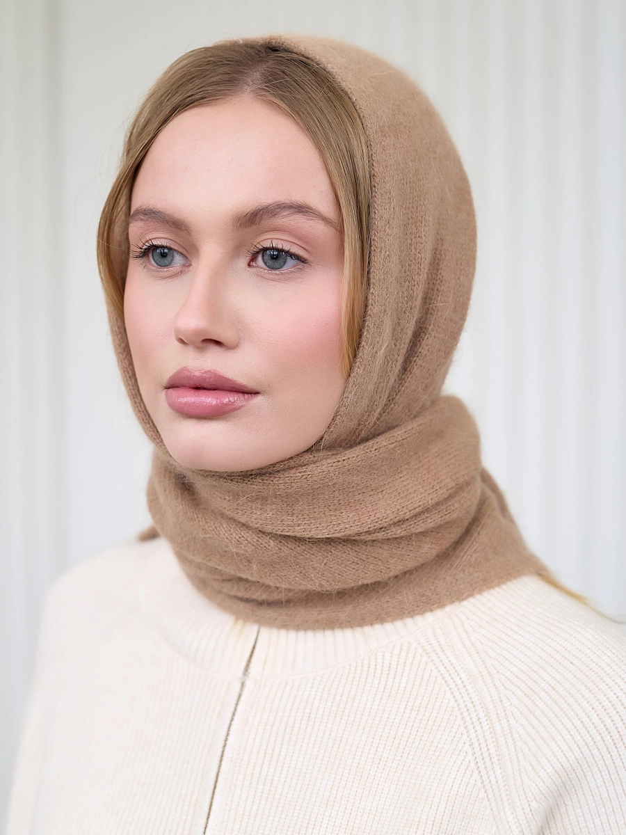 Косынка с ангорой I.B.W., цвет: бежевый KJ125 купить онлайн