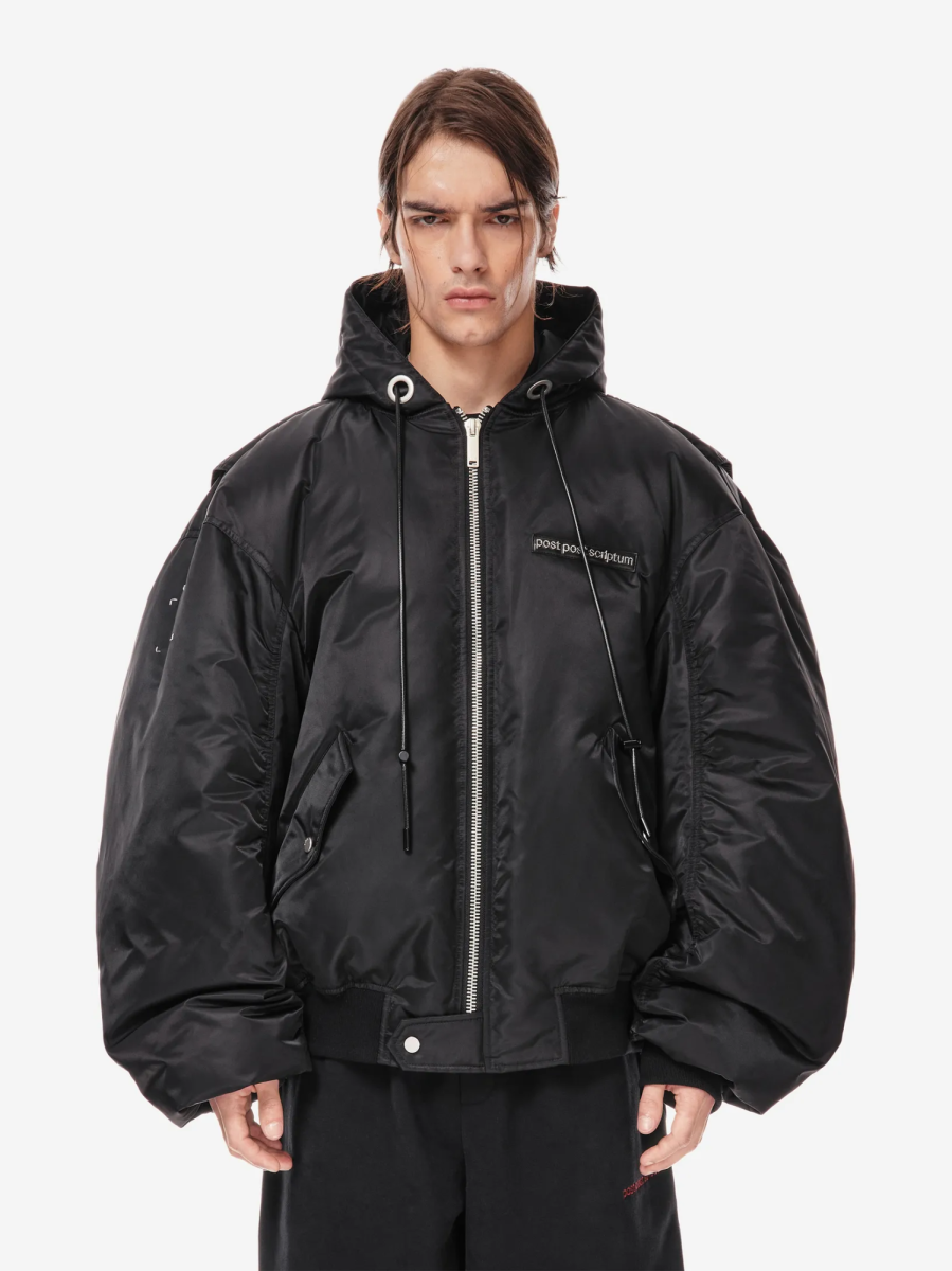 Оверсайз бомбер пуховик UNIT 28 p.p.s., цвет: Черный, 1007.00.00.BLK купить онлайн