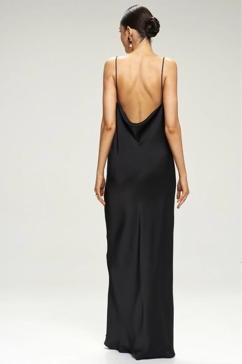 Платье-комбинация на тонких бретелях Black Erist store, цвет: Черный, НФ-00002955 купить онлайн