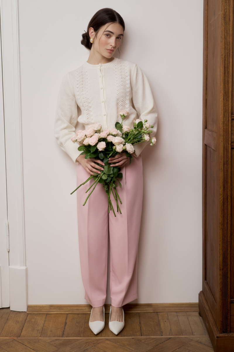 Кардиган с декоративным узором