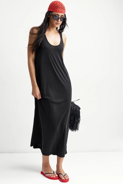 Платье-майка из лиоцелла Erist store, цвет: Черный, НФ-00004055 купить онлайн