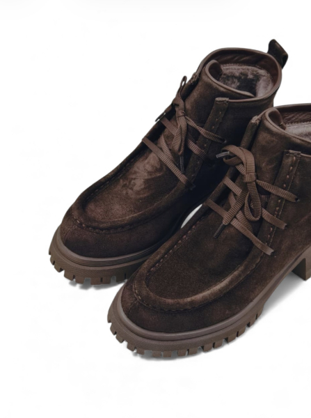 Ботинки зимние из натуральной замши GRANDERA, цвет: коричневый 088-1291-193 кор. (904) купить онлайн